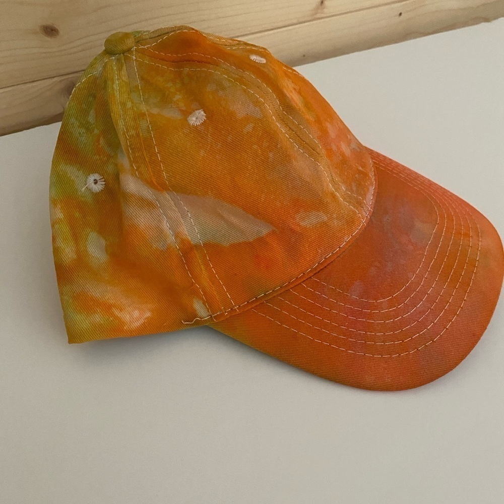 Handmade Vibrant Tie-Dye Adjustable Baseball Cap One of A Kind Street Style - Picture 5 of 9
